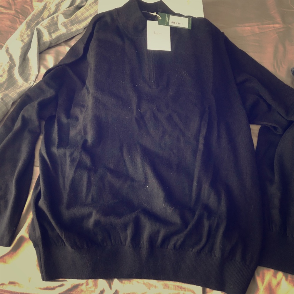 NWT Fairway & Greene Merino 1/4 Zip Pullover Mens Large